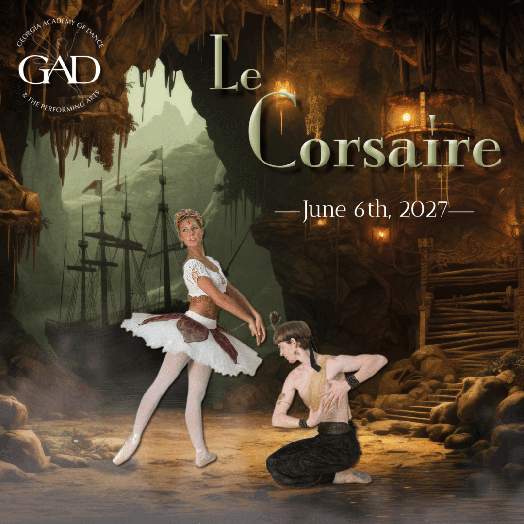 Le Corsaire ballet dancers in pirate cave